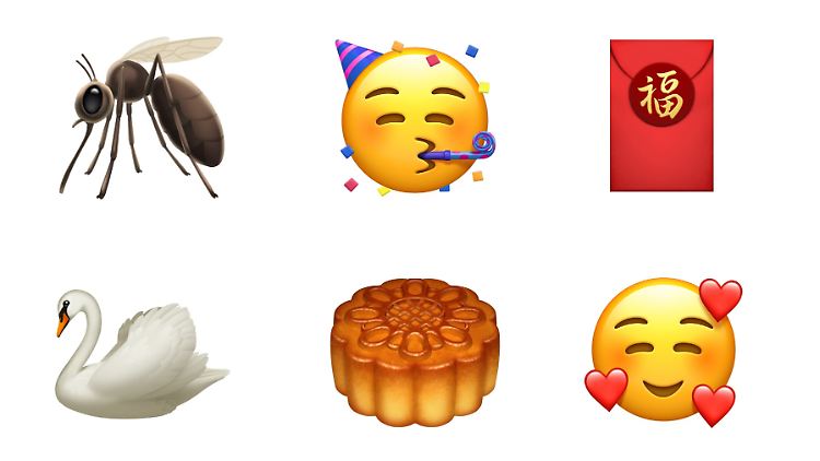 Moskito und Mondkuchen gehören bald zum Emoji-Aufgebot.