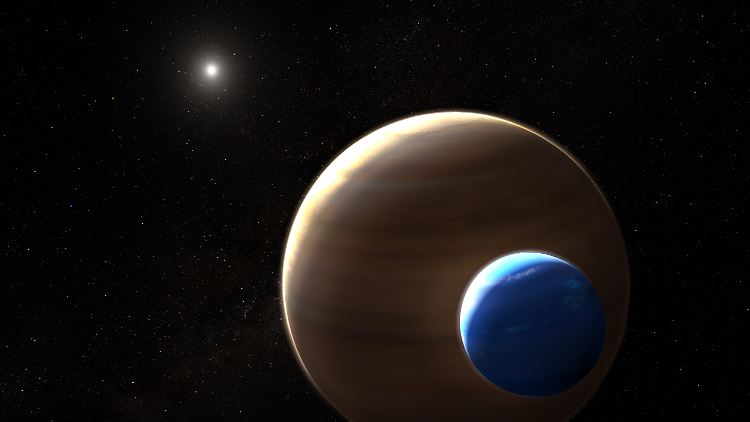 Der Exo-Mond würde um einen Planeten kreisen, der um ein Vielfaches massereicher als der Jupiter ist.