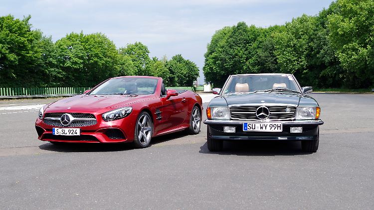 Zwei Legenden auf Augenhöhe: der SL 500 und der 500 SL.