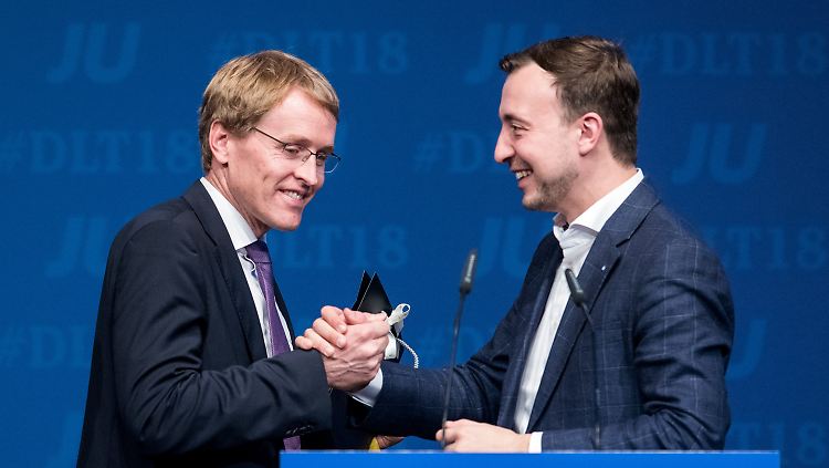 Merkel-Getreuer und Merkel-Kritiker: Günther und Ziemiak beim Deutschlandtag.