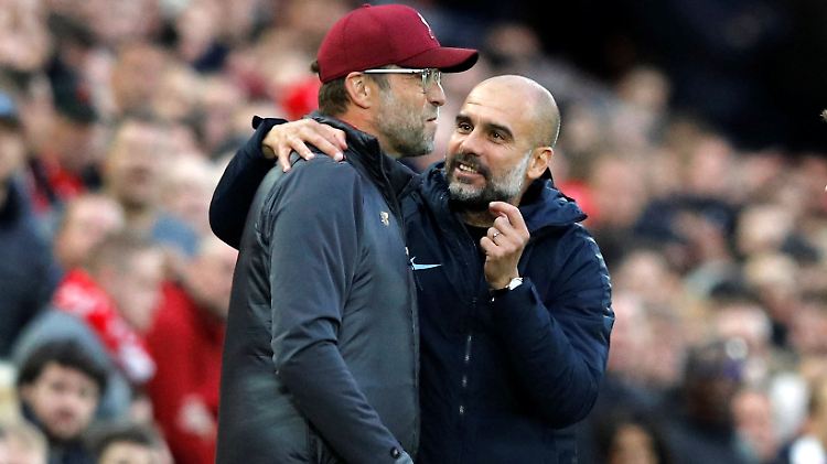 Hier sprießen die angegrauten Bärte: Jürgen Klopp und Josep Guardiola.