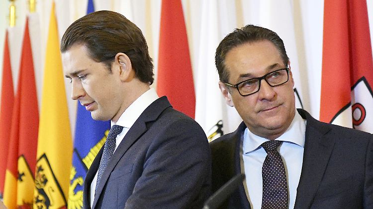 Die Spitzen der Koalition: ÖVP-Chef Kurz (l.) und FPÖ-Chef Strache.