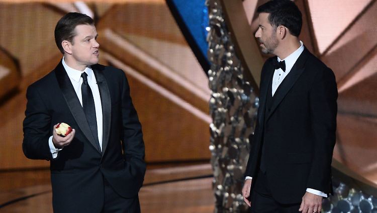 Auch bei der Emmy-Verleihung 2016 konnten es Damon und Kimmel nicht lassen.
