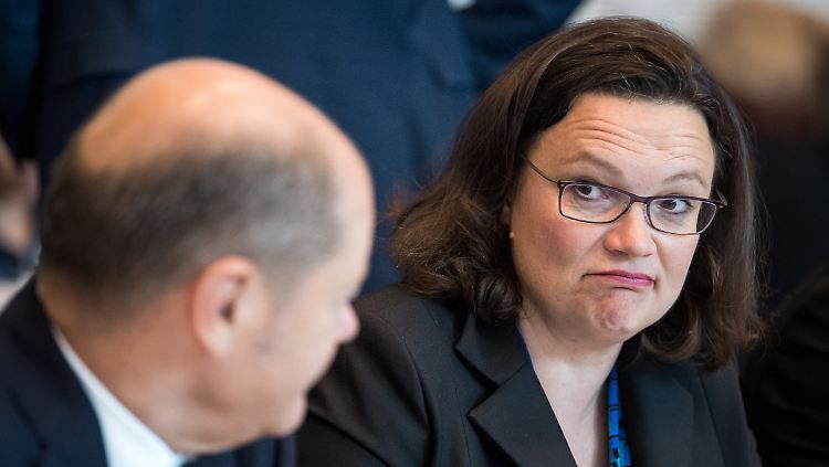 SPD-Chefin Nahles ist unzufrieden mit dem bisherigen Zustand der Koalition.