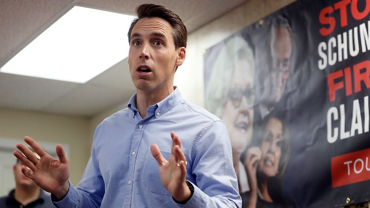 Klagt mit anderen republikanischen Staatsanwälten gegen Obamacare: Senatskandidat Josh Hawley.