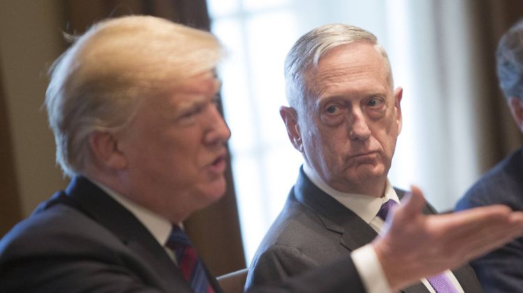 Jim Mattis (r.) gilt im Weißen Haus als Gegengewicht zum US-Präsidenten.