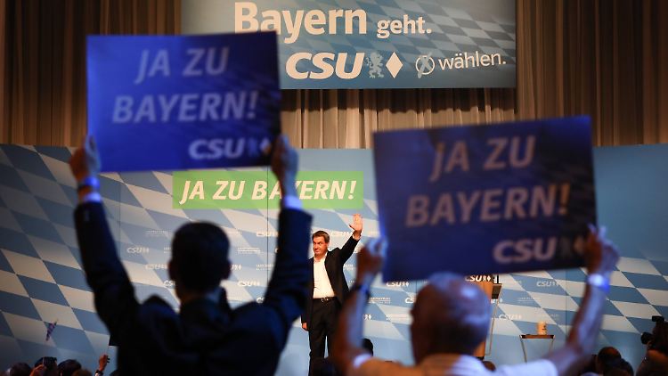 Im Münchner Löwenbräukeller kann sich Ministerpräsident Markus Söder noch auf das Publikum verlassen. Das ist allerdings nicht mehr überall so.