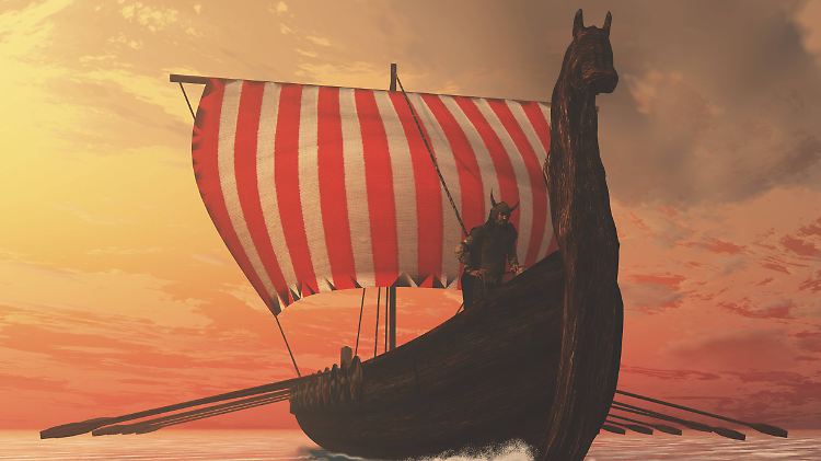 So könnte ein Wikingerschiff ausgesehen haben. 
