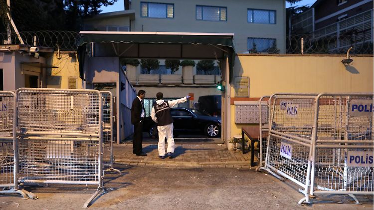 Türkische Ermittler haben das saudische Konsulat in Istanbul untersucht.