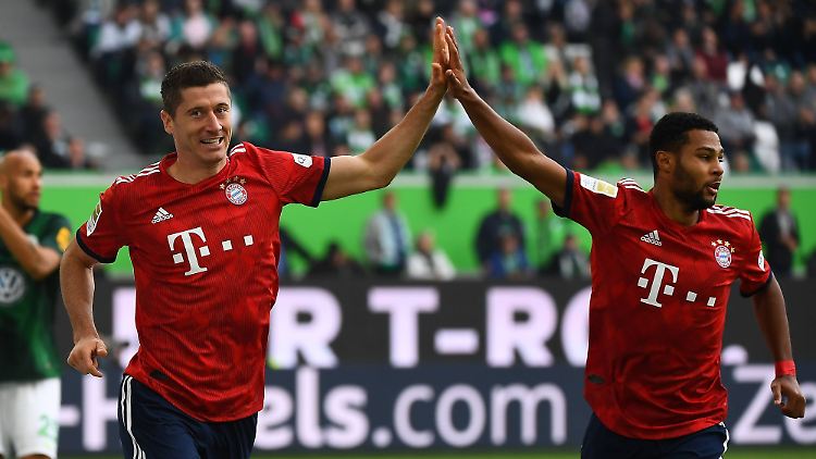 Robert Lewandowski schnürte gegen seinen Lieblingsgegner VfL Wolfsburg einen Doppelpack.