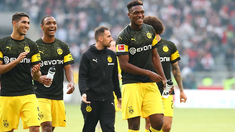 Sie sollen's gegen Atlético in der Abwehr richten: Die BVB-Bubis Achraf Hakimi, Abdou Diallo und Dan-Axel Zagadou (v.l.).