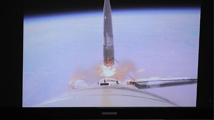 Aufnahme aus dem All: Der Flug der Sojus-Rakete zur ISS musste wegen eines Defekts abgebrochen werden.