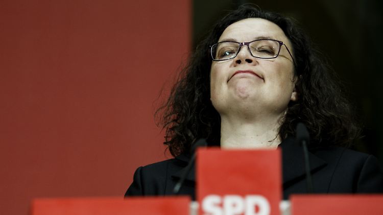 Eine Debatte über personelle Konsequenzen lehnt Parteichefin Andrea Nahles ab.