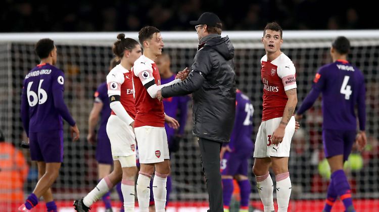 Neulich in Nordlondon: Mesut Özil und Jürgen Klopp.
