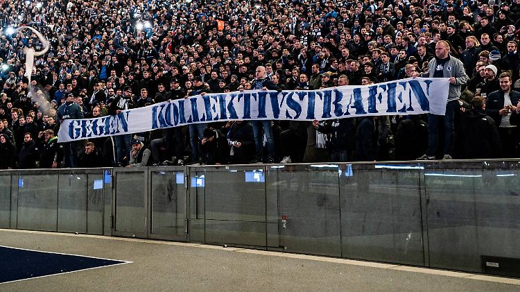 Die einzige "Tapete", die die Hertha-Ultras ins Stadion geschmuggelt hatten.