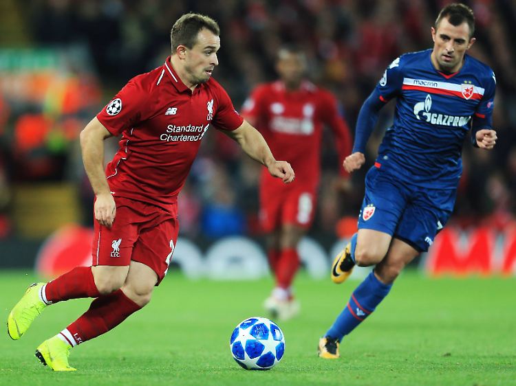 Beim 4:0-Sieg des FC Liverpool gegen Roter Stern Belgrad im Hinspiel stand Xherdan Shaqiri noch im Aufgebot der Reds.