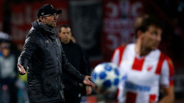 Entgeistert: Jürgen Klopp bei der Roter Stern-Stunde in der Champions League.