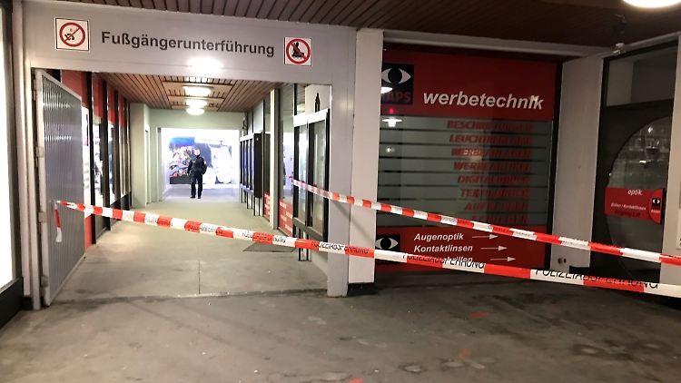 Blick in die Fußgängerpassage, in der Maurice K. starb.