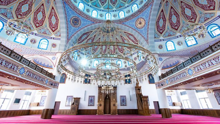 Die Ditib-Merkez-Moschee in Duisburg. 