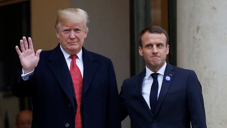 Trump und Macron in Paris.