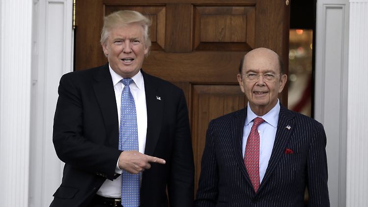 US-Präsident Donald Trump und Wilbur Ross im Jahr 2016.