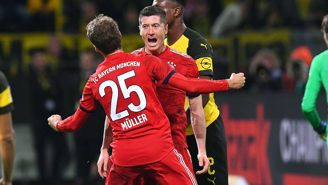 Das wurde schnell belohnt: Nach Flanke von Serge Gnabry war der ehemalige Dortmunder Lewandowski per Kopf zur Stelle und sorgte aus kurzer Distanz mit seinem sechsten Saisontreffer für die Führung der Gäste.