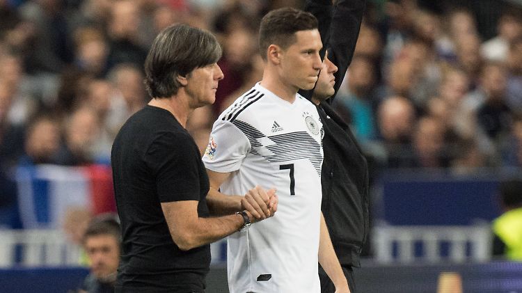 Ein Paar, das man selten getrennt sah: Trainer Löw und Spieler Draxler.