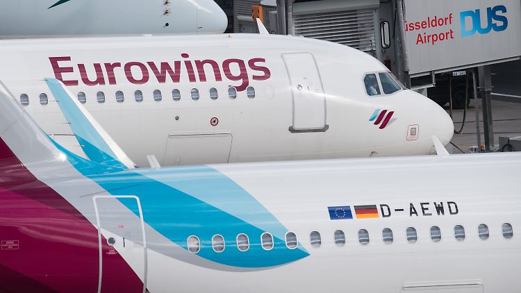 Warnstreik seit 4.30 Uhr: Am Düsseldorfer Flughafen will das Kabinenpersonal bei Eurowings laut Streikaufruf erst am Nachmittag wieder arbeiten.