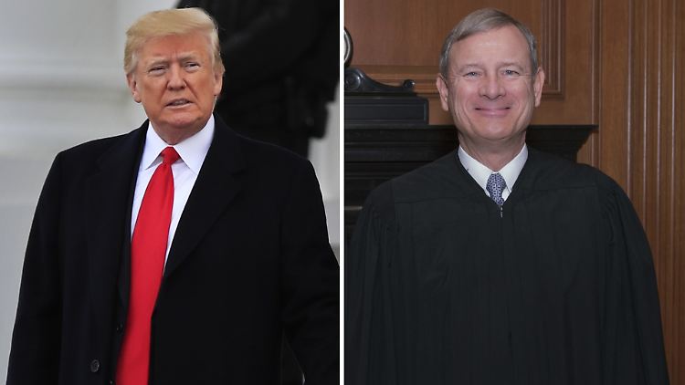 Trump warf Richtern Parteilichkeit vor, der Vorsitzende Richter des Supreme Courts wies das entschieden zurück.