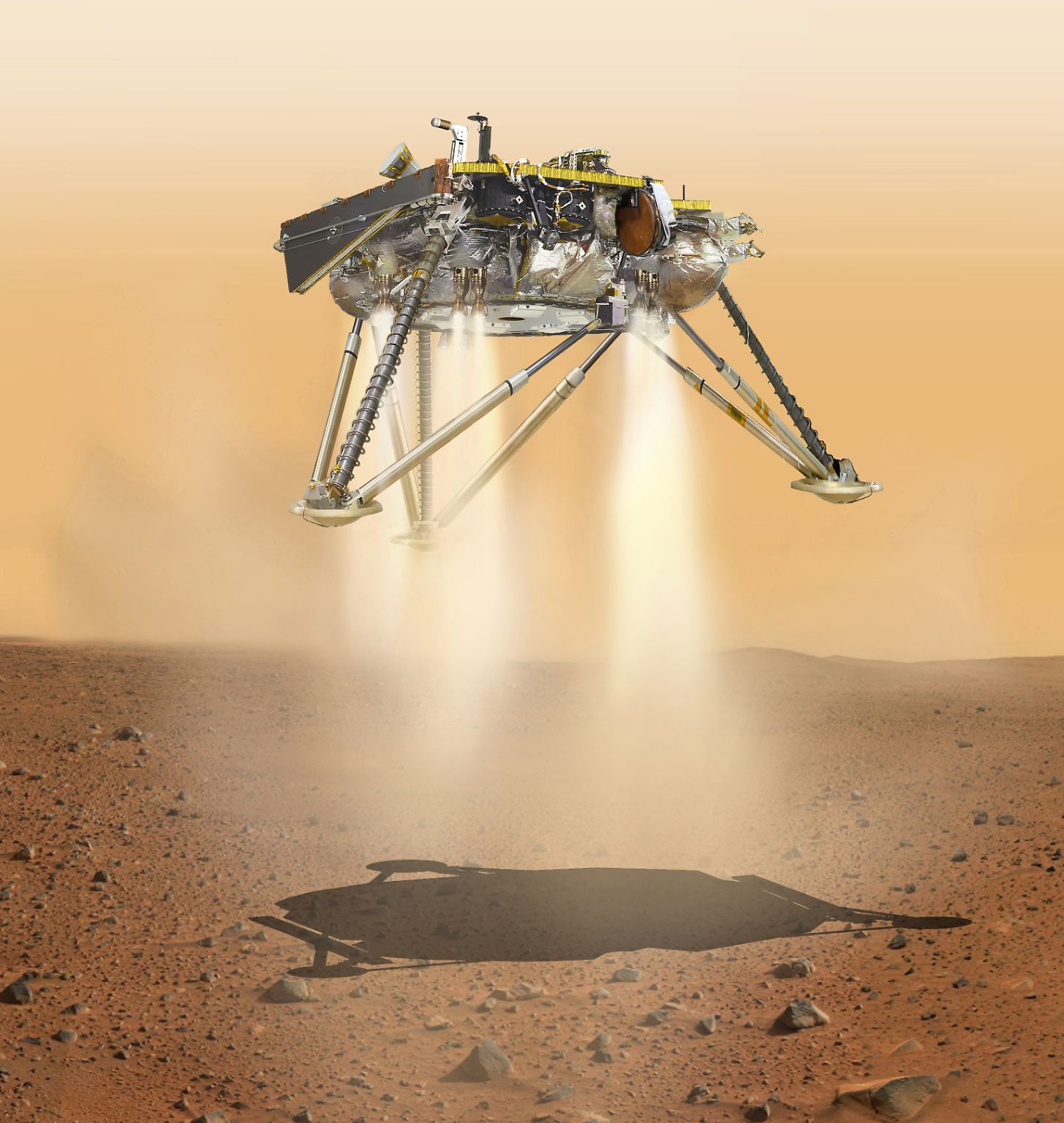 "Schon wieder ein Ufo", dürften Marsianer sagen (wenn es sie denn gäbe): Am 26. November 2018 landet die Nasa-Sonde "Insight" erfolgreich auf dem Mars.