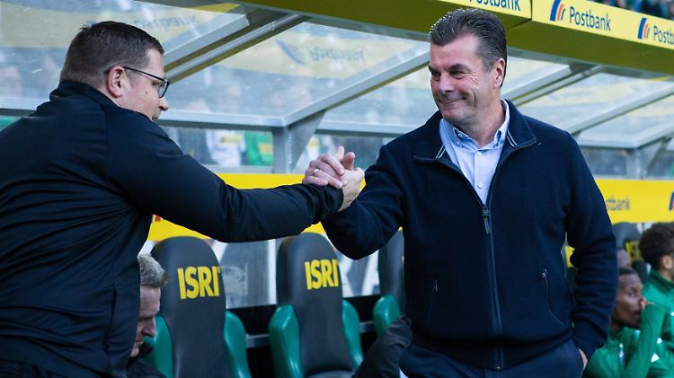 Dieter Hecking und Max Eberl sind sich einig: Wir wollen weiterhin zusammenarbeiten.