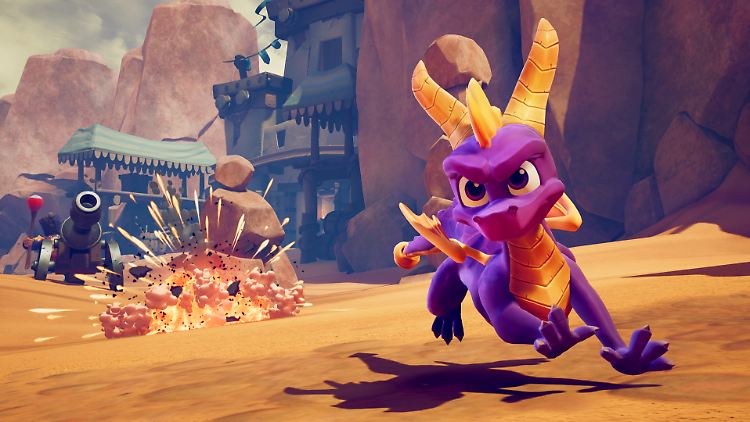 Spyro ist immer noch rasend schnell unterwegs.