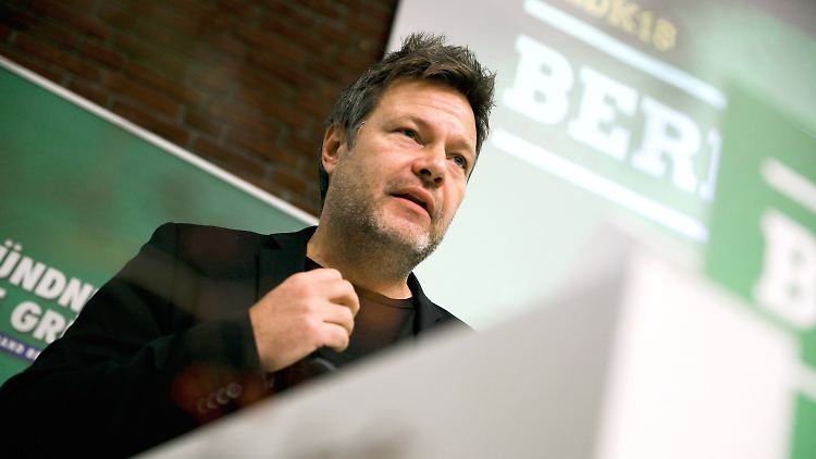 Robert Habeck listet wichtige Themen für seine Partei auf.