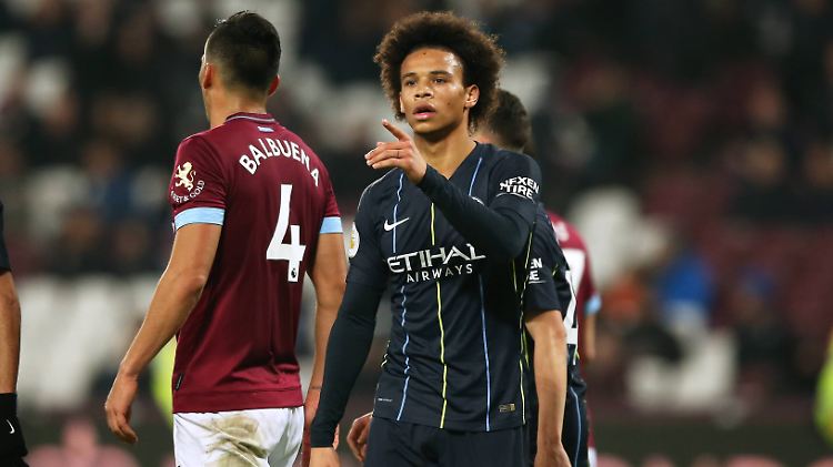 Habt ihr's gesehen? Leroy Sané erzielt einen Doppelpack gegen West Ham United.