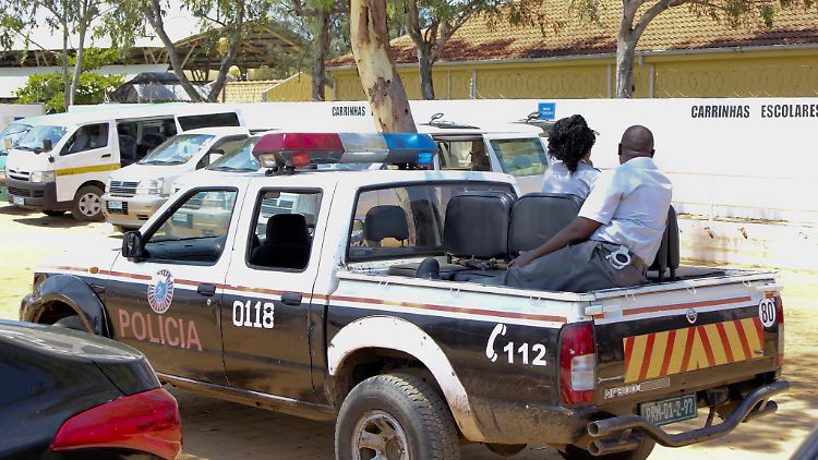 Polizei in der Hauptstadt Maputo.