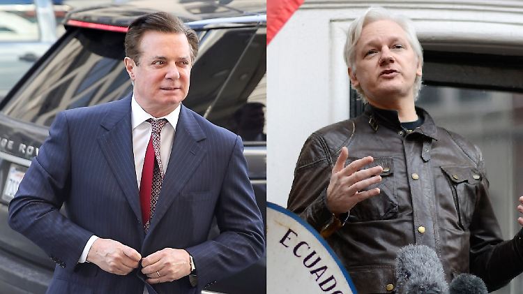 Paul Manafort (links) soll sich mehrmals mit Wikileaks-Gründer Julian Assange getroffen haben.