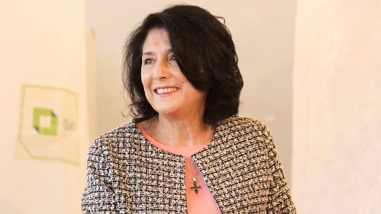 Salome Surabischwili bei der Wahl