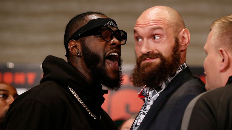 Deontay Wilder und Tyson Fury lieferten sich einen heftigen verbalen Austausch.