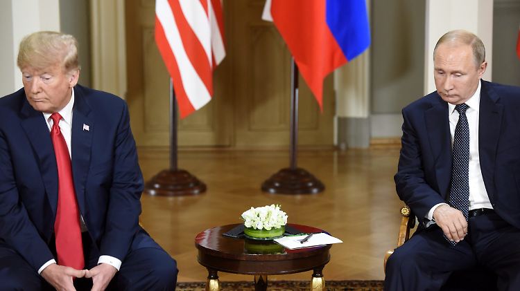 Donald Trump und Wladimir Putin bei ihrem letzten Treffen in Finnland.