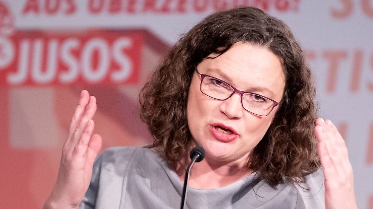 Andrea Nahles ist von der Kritik-Kultur der Jugend gar nicht begeistert.