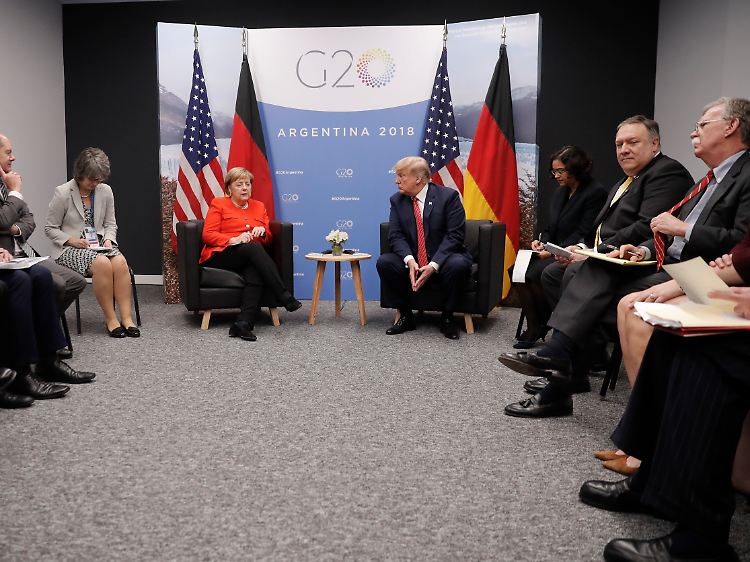 Deutsch-amerikanische Runde in Buenos Aires: Beim Treffen der Kanzlerin mit dem US-Präsidenten standen eine ganze Reihe brisanter Themen auf der Agenda.