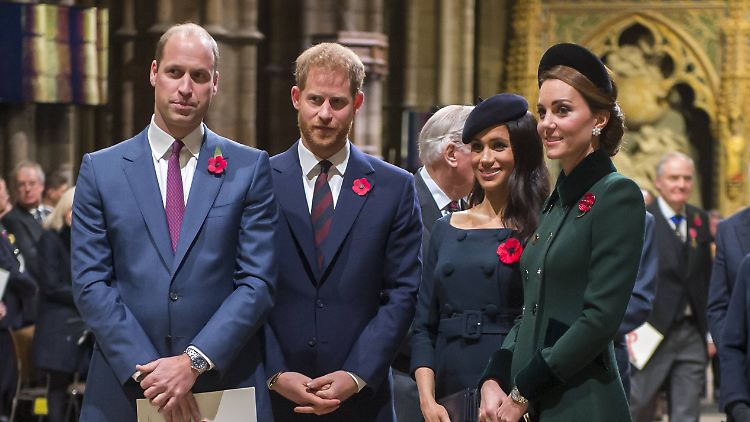 Zwei Brüder und ihre Ehefrauen. Das Verhältnis von Meghan und Kate gilt als angespannt.