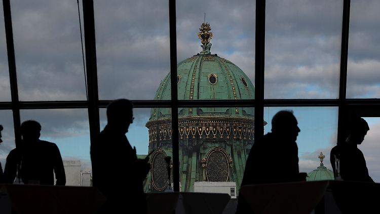 Pressekonferenz mit Ausblick: Journalisten in der Wiener Hofburg.