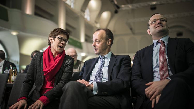 Einer von ihnen wird in Zukunft die Geschicke der CDU lenken: Annegret Kramp-Karrenbauer, Friedrich Merz oder Jens Spahn.