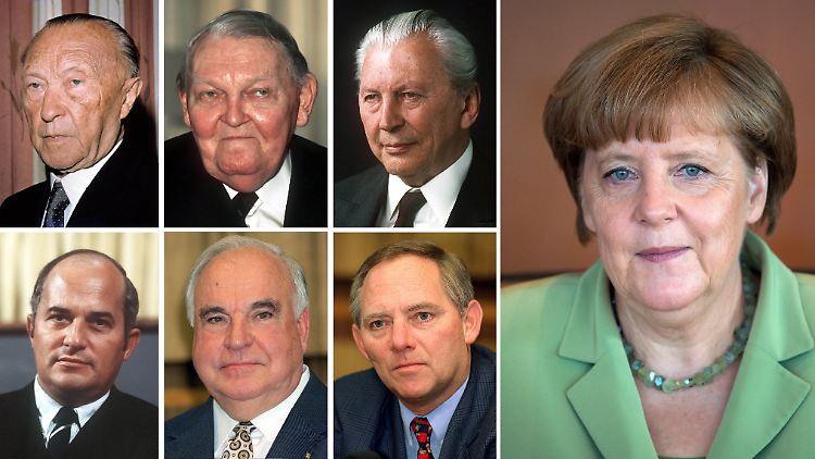 Sechs Männer, eine Frau - die sieben bisherigen Vorsitzenden der CDU Deutschlands.