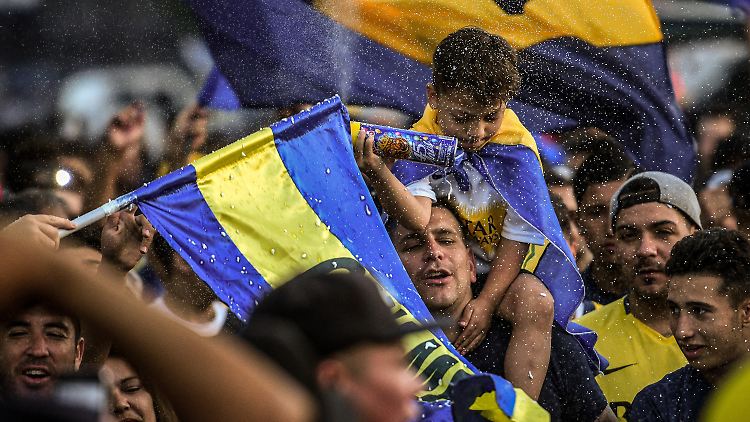 Abschiedsfeier: Boca-Fans in Buenos Aires.