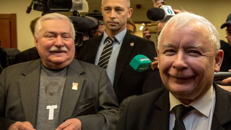 Einst politische Weggefährten, heute zerstritten: Walesa (l.) und Kaczynski.