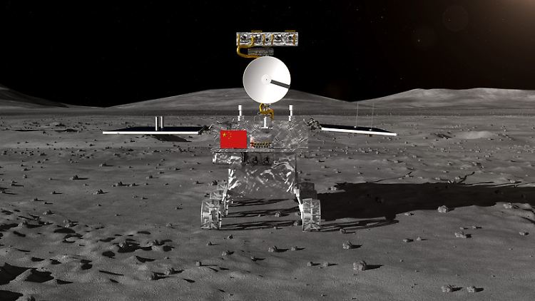 Rover der chinesischen Mondsonde Chang'e 4 (Computergrafik der State Administration of Science, Technology and Industry for National Defense, SASTIND)