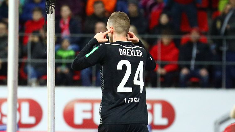 Nix zu hören, aber dafür zu sehen - von Dominik Drexler, der zwei Treffer gegen Regensburg erzielte.