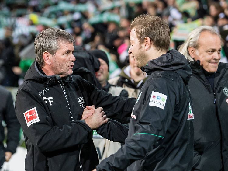 Ob's da von Florian Kohfeldt schon verfrühte Geburtstagswünsche gab? Friedhelm Funkel,